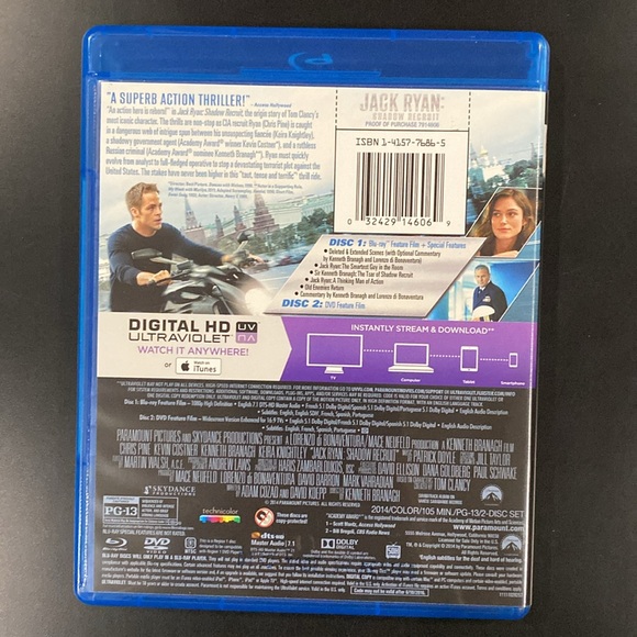 Jack Ryan: Shadow Recruit - Blu-ray & DVD Combo Set - Picture 4 of 7